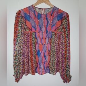 Anthropologie Multicolor Patterned Blouse